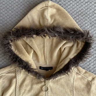Vintage Y2K Baddie Fur Zip Kapüşonlu