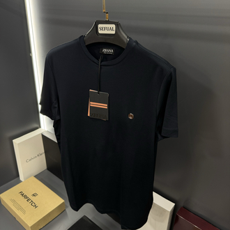 Zegna Premium İthal Kumaş T-Shirt (kırışmaz) lacivert 