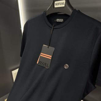 Zegna Premium İthal Kumaş T-Shirt (kırışmaz) lacivert 