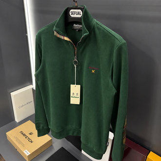 Barbour Premium Yarım Fermuar Sweatshirt