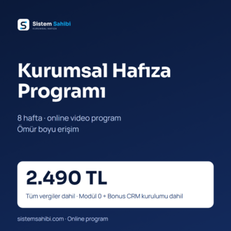 Kurumsal Hafıza Programı (8 Hafta, Online Video Program)