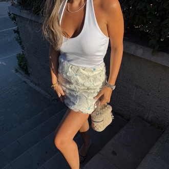 Halter Yaka Basic Beyaz Body 