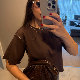 Acı Kahve Triko Bluz