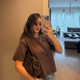Acı Kahve Triko Bluz