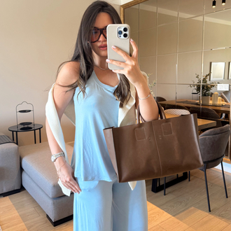 Bebe Mavisi Alt Üst İnce Modal Kumaş Takım