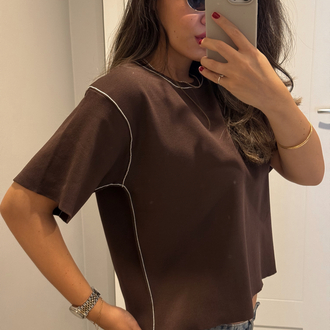 Acı Kahve Triko Bluz