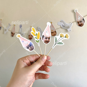 Sevimli Ördek Temalı Fotoğraflı Cupcake Süsü