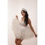 Saraswati Bridal – Beyaz Kat Etekli Mini Elbise