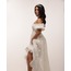 Maia Bridal – Beyaz Dantelli Midi Elbise