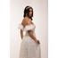 Maia Bridal – Beyaz Dantelli Midi Elbise