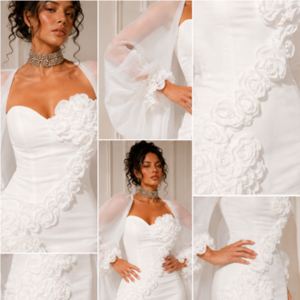 Zambak Bridal – Dar Korseli Mini Elbise