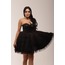 Bastet Noir – Siyah Tüylü Couture Mini Elbise