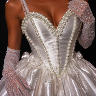 Pearl Royale – İnci İşlemeli Couture Mini Elbise