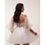 Isis Bridal – Beyaz İşlemeli Korse Mini Elbise