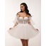 Isis Bridal – Beyaz İşlemeli Korse Mini Elbise