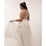Tyche Bridal – Beyaz Üç Boyutlu Dantel İşlemeli Mini Elbise