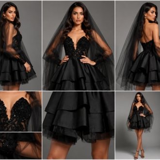 Black Swan – Siyah Couture Mini Elbise