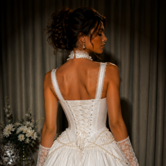 Victoria – İnci İşlemeli Beyaz Mini Elbise