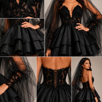 Black Swan – Siyah Couture Mini Elbise
