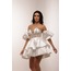 Hera Bridal – Beyaz Saten Mini Elbise