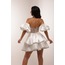 Hera Bridal – Beyaz Saten Mini Elbise