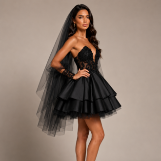 Black Swan – Siyah Couture Mini Elbise