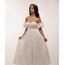 Maia Bridal – Beyaz Dantelli Midi Elbise