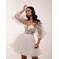 Isis Bridal – Beyaz İşlemeli Korse Mini Elbise