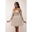 Freya Ivory – Kırık Beyaz İşlemeli Mini Elbise