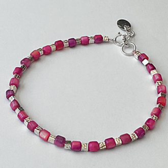 Purple Shell Bead Bracelet