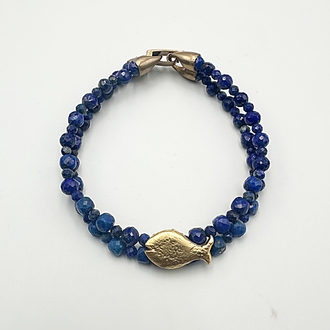 2 Row Lapis Lazuli Bracelet