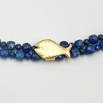 2 Row Lapis Lazuli Bracelet