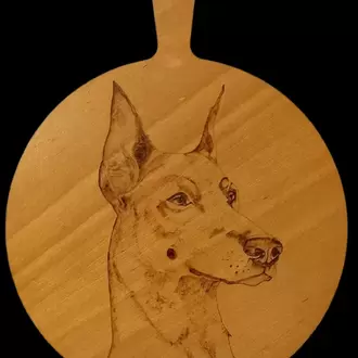 AHŞAP YAKMA DOBERMAN