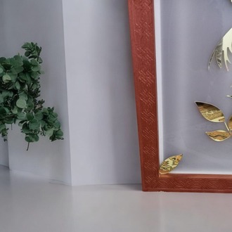 AHŞAP- PLEKSİGLASS KUŞ FİGÜRLÜ+LED  BÜYÜK AYDINLATMA