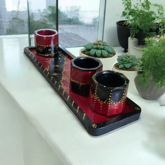 TAŞ TOZU SUNUMLUK+3 ADET MUMLUK