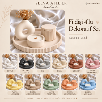 Fildişi 4’lü Dekoratif Set
