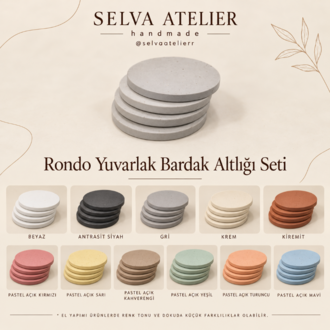 Rondo Yuvarlak Bardak Altlığı Seti