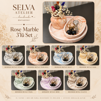 Rose Marble 3'lü Set