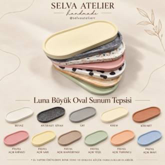 Luna Büyük Oval Sunum Tepsisi