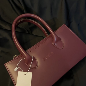 Bordo zara çanta 