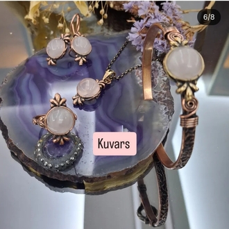 kuvars Bakır takım bakır bileklik