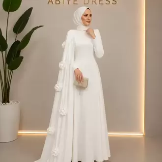 LİLYA BEYAZ ABİYE