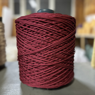 4MM BORDO POLYESTER MAKROME İPİ (1KG)