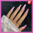 Pembe Renk Uzun Boy Barbie Girl Hologramlı Takma Tırnak (Yapıştırıcılı)