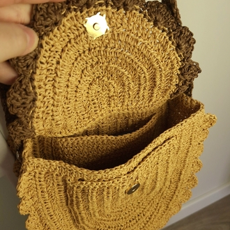 Tarçınlı Kahve Omuz Çantası (Kağıt İp)