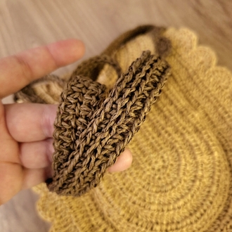 Tarçınlı Kahve Omuz Çantası (Kağıt İp)