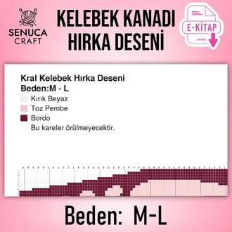Kelebek Hırka Desen Şeması M-L Beden (Dijital PDF)