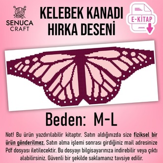 Kelebek Hırka Desen Şeması M-L Beden (Dijital PDF)