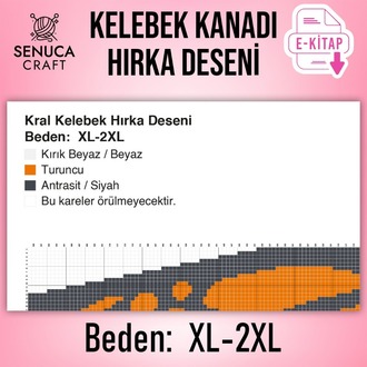 Kelebek Hırka Desen Şeması XL-2XL Beden (Dijital PDF)