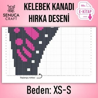 Kelebek Hırka Desen Şeması XS-S Beden (Dijital PDF)